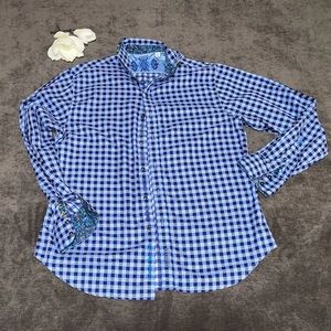 Robert Graham blue plaid shirt